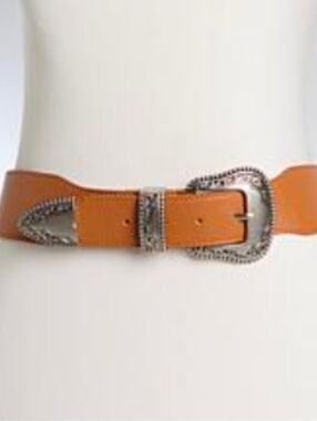 Vince Canuto Black Western-Style Stretch Belt XS/M- NWT